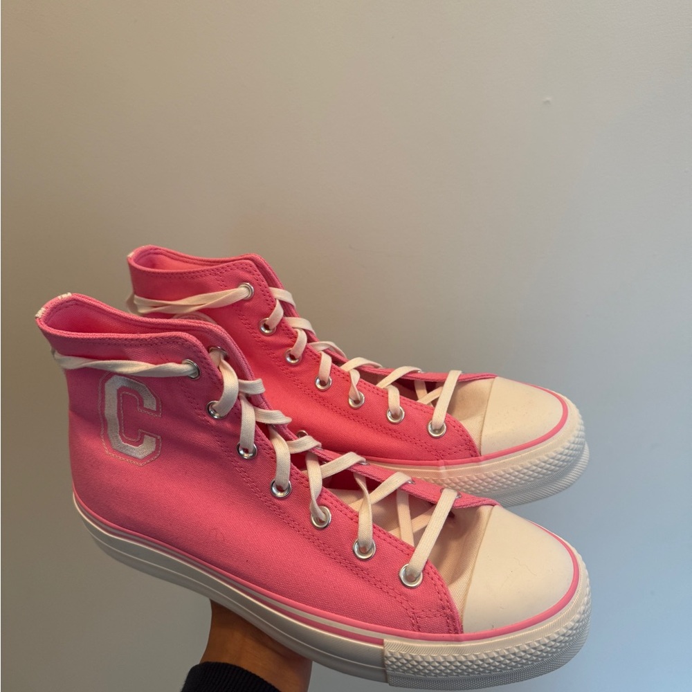 Pink High-Top Athletic Shoes